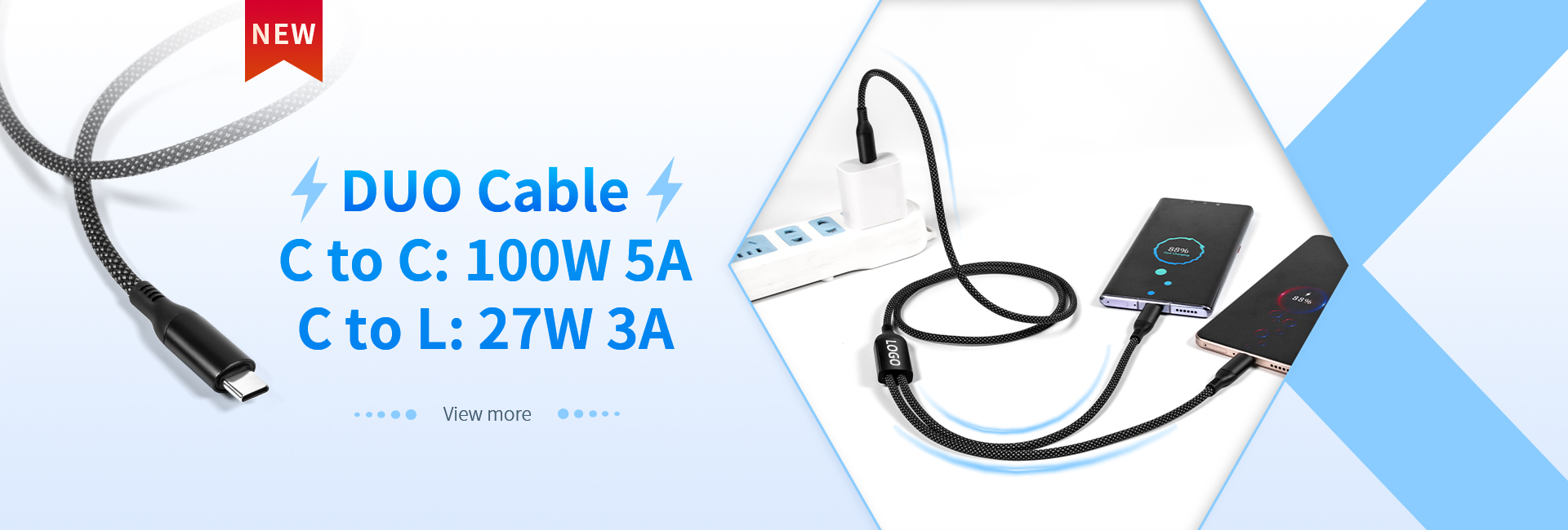 一拖二快充数据线